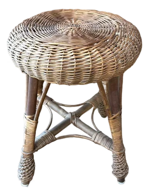Antique Wicker Stool