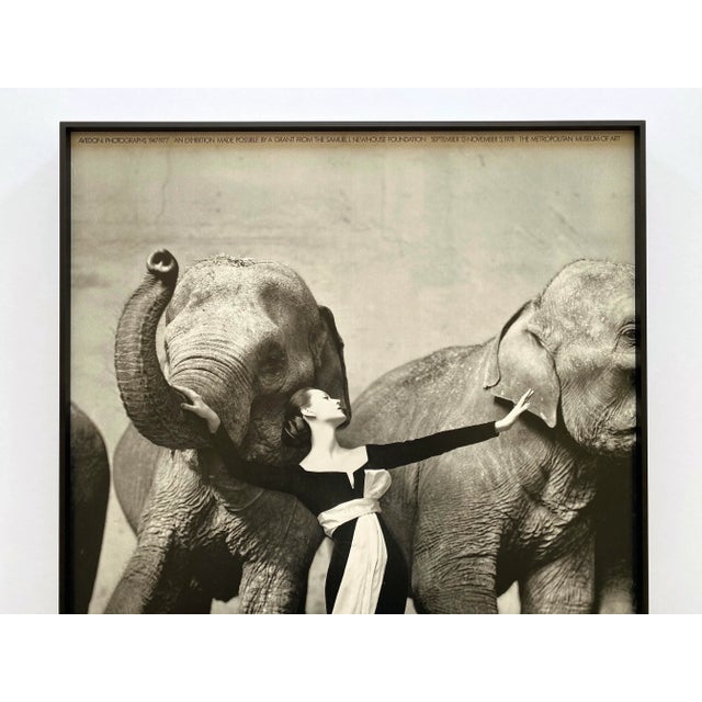 額装済/Dovima With Elephants/リチャードアベドン/ポスター RICHARD AVEDON RARE 1978 LITHO PRINT FRAMED EXHBT POSTER