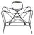 French Modernist Black Metal Magazine Rack attributed to Jacques Adnet, 1950s For Sale