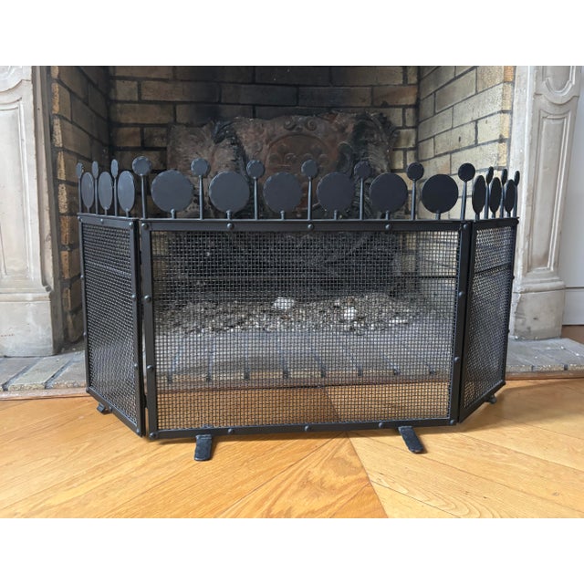 1960s Fire Screen in Black Lacquered Metal by Bertil Vallien for Boda, 1960 For Sale - Image 5 of 7