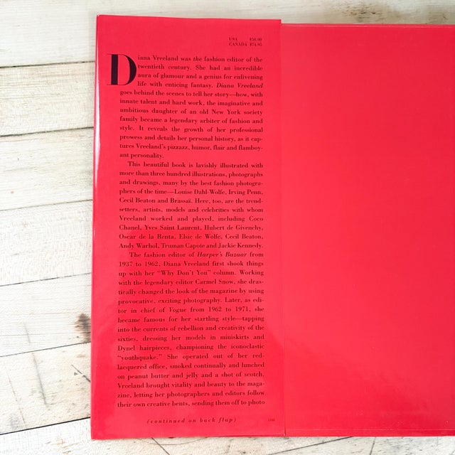 From the inside dust jacket: Diana Vreeland was *the* fashion editor of the twentieth century. She had an incredible aura...