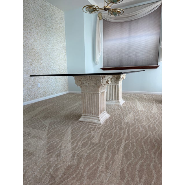 Late 20th Century Glass Dining Table For Sale - Image 4 of 4