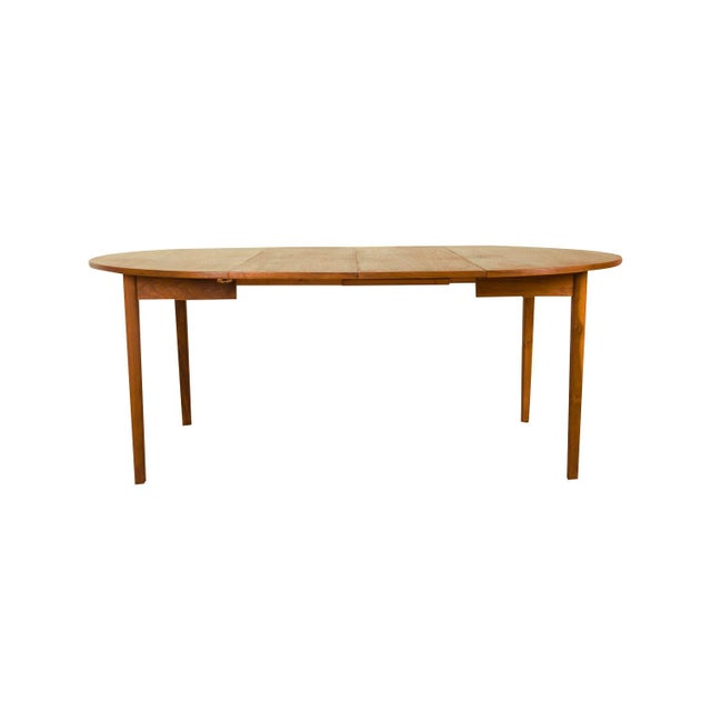 Mid-Century Round Oval Extendable Dining Table | Chairish