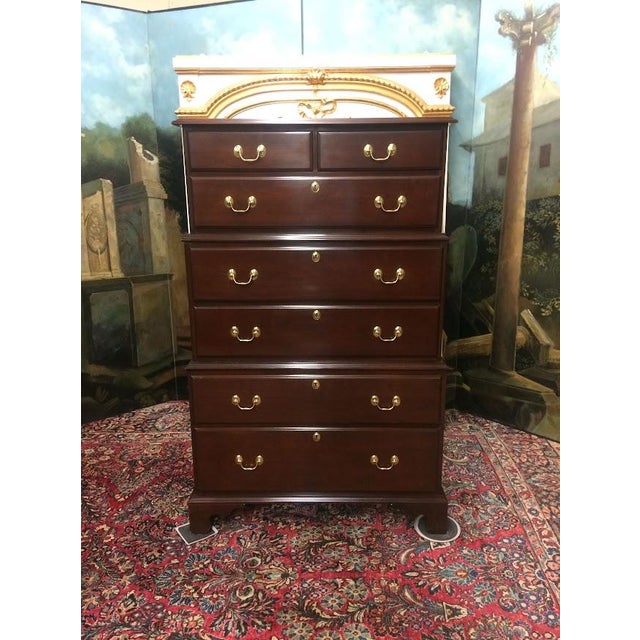 Item: Vintage Mahogany Chest on Chest by Lexington Furniture. Age & Condition: Circa 1990. Good vintage condition. Some...