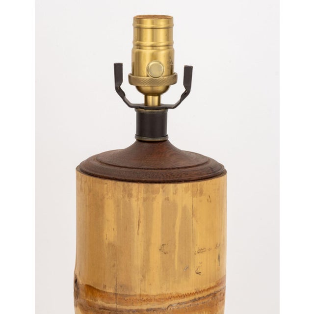 Modern Pair of Modern Bamboo Stalk Floor Lamps For Sale - Image 3 of 8