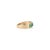 Metal 1.01ct Emerald and Diamond Statement Wide Band Ring in 14k Yellow Gold Size 5 For Sale - Image 7 of 15