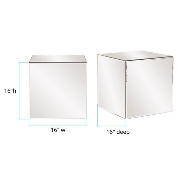 2020s Mirrored Cube Table from Kenneth Ludwig Chicago For Sale - Image 5 of 6