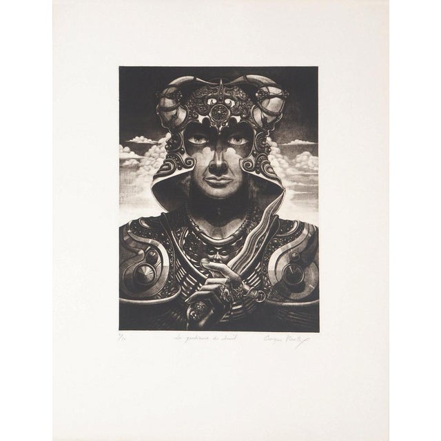 Georges ROULY The guardian of the sun Original etching on vellum BFK Rives Signed and titled in pencil Numbered on out 30...