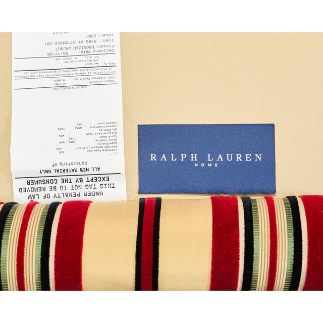Ralph Lauren Home "Bel Air" Striped Velvet Sofa 8 Ft Usa 2008 For Sale In Sacramento - Image 6 of 18