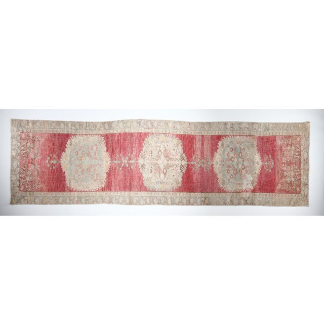 Color: Cream, Blue, Brown, Beige,Red Size : 12' 2" x 2' 11'' Feet ( 3,72 x 0,88 Cm ) This is a one of kind high top...