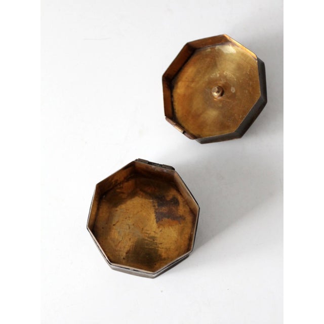 Mid-Century Brass Box With Bird Finial For Sale - Image 13 of 14