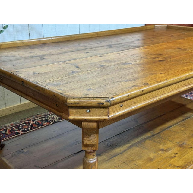 19th Century English Trades Table in Fir Wood For Sale - Image 6 of 18