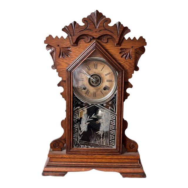 Late 19th Century Gingerbread Shelf Clock For Sale