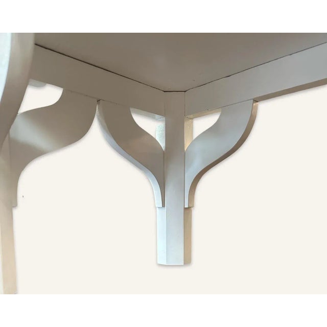 1940s Dorothy Draper Style Coffee Table With Glass Top For Sale - Image 4 of 8