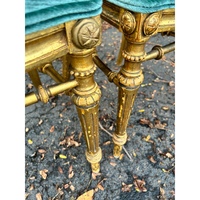 Wood Pair of 19th Century French Giltwood Side Chairs For Sale - Image 7 of 11