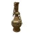 Tibetan Bronze & Brass Dragon Vase 13" Ritual Temple Vessel Inlaid Stones For Sale
