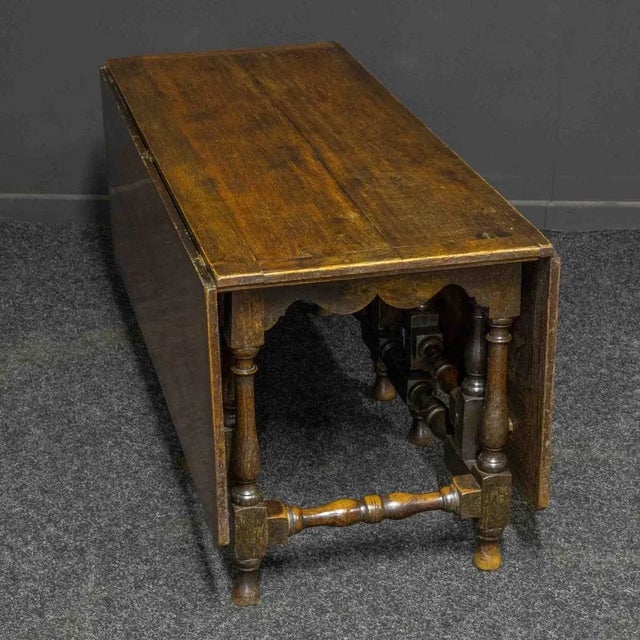 Wood 18th Century Oak Double Gateleg Table For Sale - Image 7 of 11