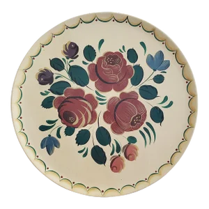 1980s Vintage Tole Sping Wall Plate
