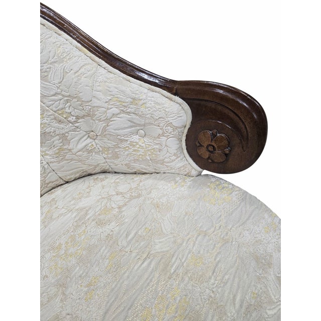 Antique Victorian Rococo Revival Ladies Conversation Chairs – Pair For Sale - Image 10 of 12