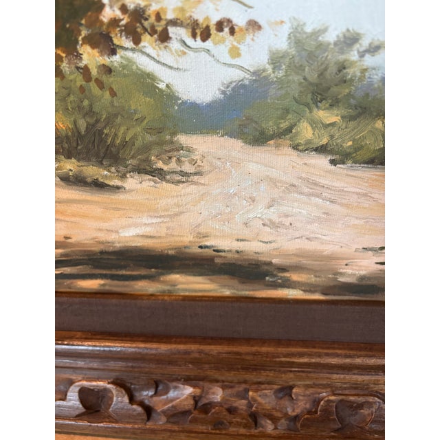 1970s Vintage 1971 Signed James L. Reed Original Oil Painting – Framed Canvas – American Landscape For Sale - Image 5 of 10