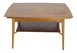 20th Century Scandinavian Modern Blond Wood Expandable Refectory Coffee Table