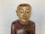 Vintage Buddha Buddhist Carved Wood Burmese Thai Monk Statue For Sale - Image 4 of 16
