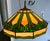 Antique Arts & Crafts j.a. Whaley & Co. Rare Mixed Slag & Stained Glass 12-Sided Swag Pendant Chandelier Lamp For Sale - Image 9 of 12