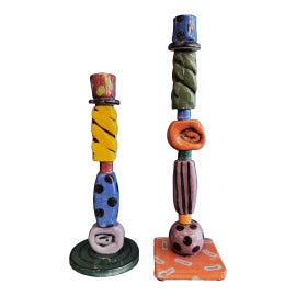 Example of Memphis Group Candlestick Holders and Votive Holders