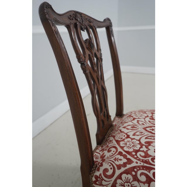 Wood Set of 6 Mahogany Chippendale Style Dining Chairs For Sale - Image 7 of 18