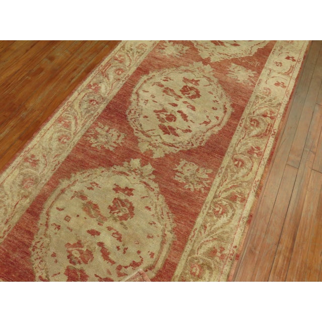 Textile Zabihi Collection Antique Turkish Floral Runner For Sale - Image 7 of 12