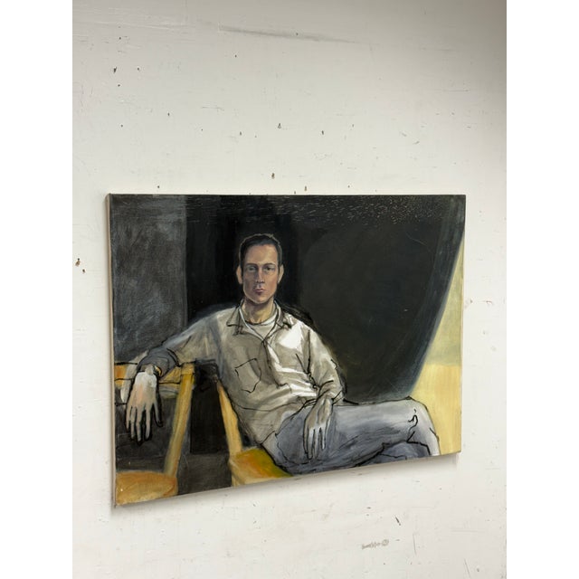 Figurative Portrait of a Man Reclining For Sale - Image 4 of 12