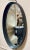 Modern Modern Slate Gray Oval Wall Mirror For Sale - Image 3 of 3
