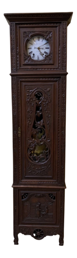 Antique Breton Grandfather Clock, 1880