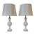 1940s Polished Alabaster Lamps, With Shades For Sale