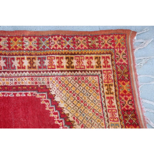 1960s Moroccan Vintage Hand-Woven Tribal Rug For Sale - Image 10 of 12