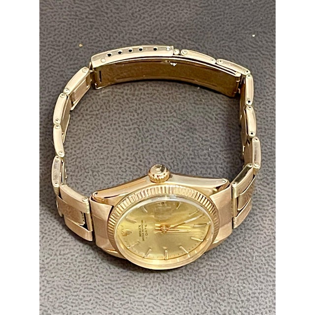 Rolex Oyster Perpatual Lady Datejust 28 Rose Gold Fluted Bezel Watch For Sale - Image 10 of 18