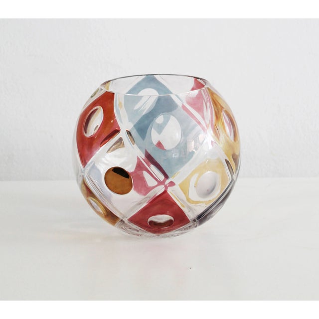 1960s Glass Bowl by Max Kannegiesser for Novy Bor Glassworks, 1963 For Sale - Image 5 of 11