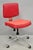Vintage Mid Century Modern Red Adjustable Chrome Office Desk Chair by Hon For Sale - Image 14 of 14