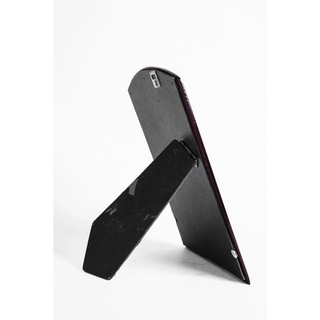 Art Deco Italian Nutwood Picture Frame with Rounded Glass, 1920s For Sale - Image 6 of 9