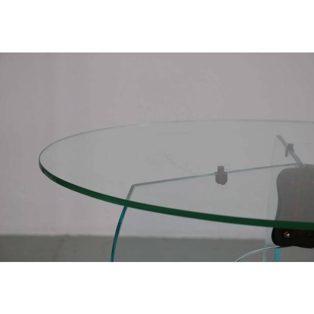 Round Side Table in Crystal Glass, 1940s For Sale - Image 9 of 15