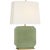 Traditional Thomas O'Brien by Visual Comfort Signature Monique 26" Table Lamp in Silk Green with Linen Shade For Sale - Image 3 of 3