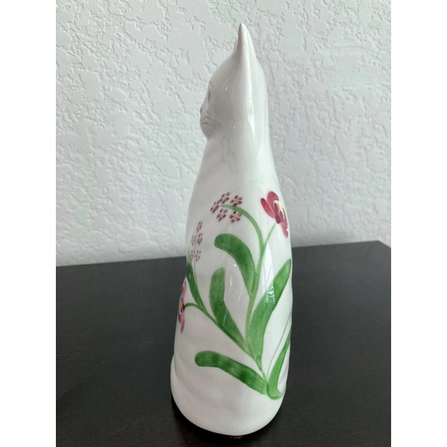 Figurative Whimsical Late 20th-Century Highly Glazed Earthenware Kitty by n.s. Gustin For Sale - Image 3 of 13