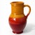 Vintage Red Orange Ceramic Pitcher Vase / Mid Century Pottery Jug / Two Tone Glazed Decorative Vessel For Sale - Image 4 of 6