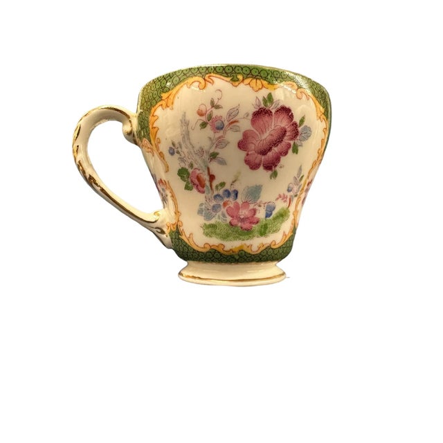 Forest Green Vintage Royal Grafton Canton Demitasse Cup and Saucer For Sale - Image 8 of 11