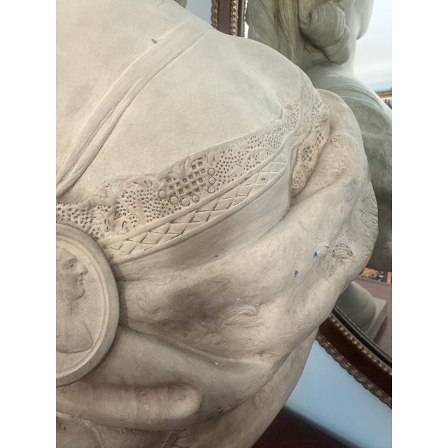 19th Century Marie Antoinette Bust French Earthenware After Felix Lecomte For Sale - Image 14 of 15