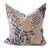 A striking chinoiserie-style accent pillow featuring a bold dragon motif in layered blue tones against a soft neutral...