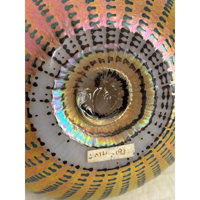Lundberg Studios 2002 Signed Art Glass Basket Weave Vase #0161717 For Sale - Image 10 of 11