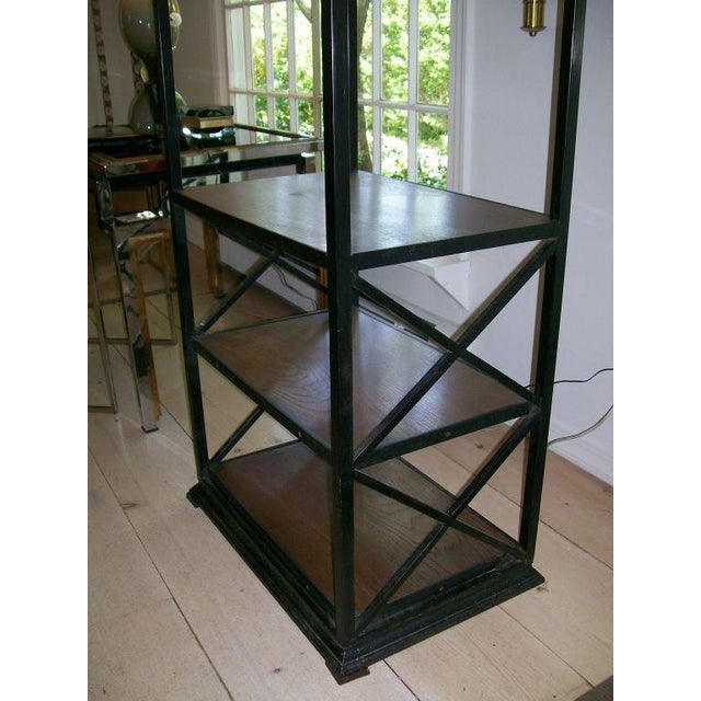 Rustic Tall Rustic Iron & Wood Ètagerè w/ Six Fixed Shelves For Sale - Image 3 of 6