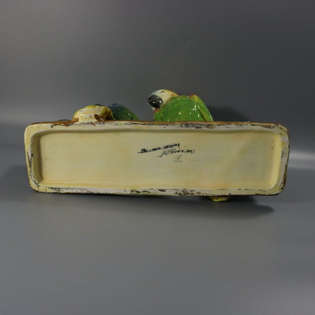 Rare Delphin Massier Parrots Figural Vase For Sale - Image 13 of 18