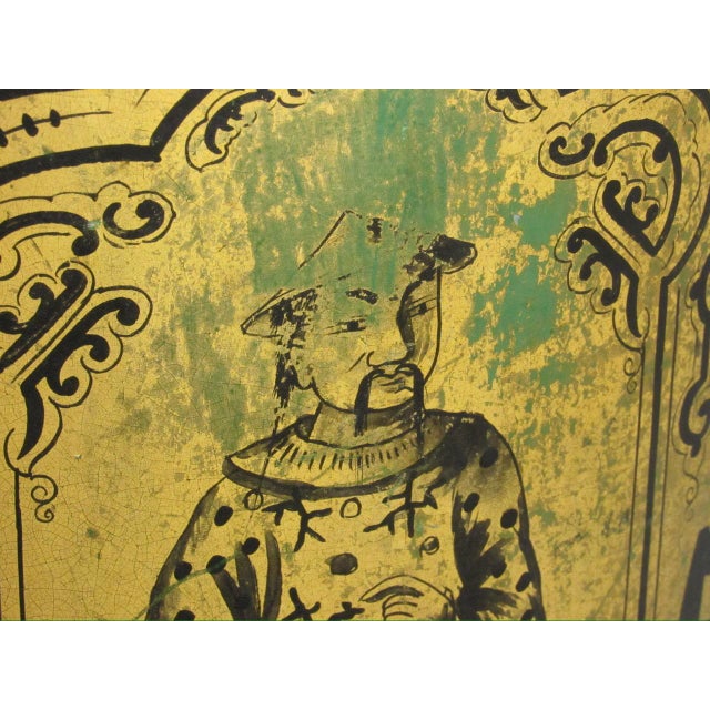 Antique Tole Painted Tea Cannister Lamp For Sale - Image 15 of 16